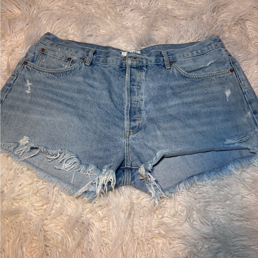 Agolde Faded Denim Jean Shorts